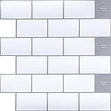 Самоклеюча поліуретанова плитка біла цегла 305х305х1мм (D) SW-00001193, фото 3