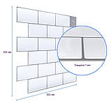 Самоклеюча поліуретанова плитка біла цегла 305х305х1мм (D) SW-00001193, фото 5