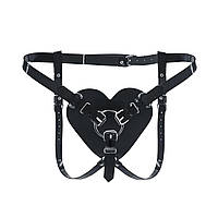 Трусики Серце для страпону Feral Feelings — Hearts Strap-on Belt Black Дніпр