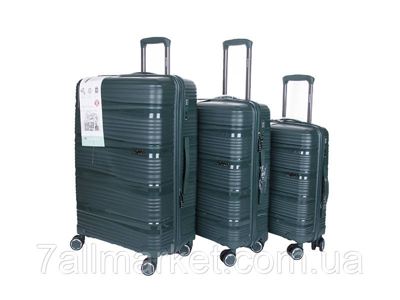 Набір валіз XL101-3 green р.75*45"29 "Horoso clothes" недорого від прямого постачальника