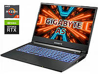 Игровой ноутбук Gigabyte A5 K1 / 15.6" (1920x1080) IPS / AMD Ryzen 7 5800H (8 (16) ядер 3.2 - 4.4 GHz) / 16 GB