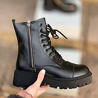 Женские ботинки Balenciaga Boots Tractor Black Fur (Мех) 2 Баленсиага трактор