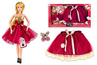 Кукла "Emily" QJ095B с юбкой для ребенка, размер куклы - 29 см, в коробке р. 60*6,5*33 см.