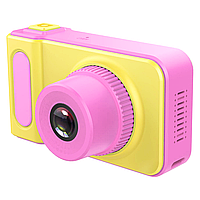 Цифровий дитячий фотоапарат Smart Kids Camera дитяча фото-відеокамера Yellow-Pink
