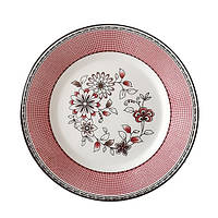 Тарелка обеденная SNT Розовый орнамент 30001-010 20 см n