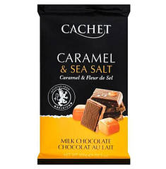 Молочний шоколад Cachet Caramel & Sea Salt із солоною карамеллю 300 г