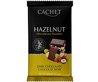 Черный шоколад Cachet Dark Hazelnuts с лесными орехами 300 г