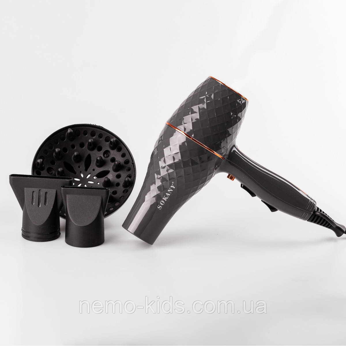 Професійний фен для волосся з концентратором та дифузором 3000 Вт Sokany SK-2224