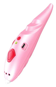 Ручка 3D акумуляторна з трафаретом K9902 Ручка 3D для об'ємного малювання пластиком