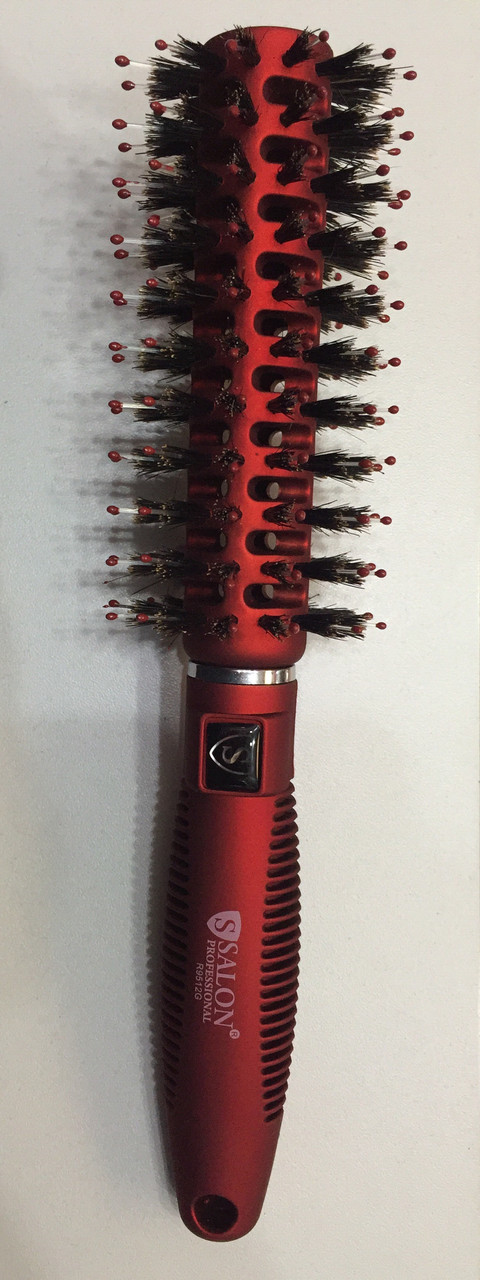 Расческа, щетка круглая с натуральной щетиной SALON PROFESSIONAL ...