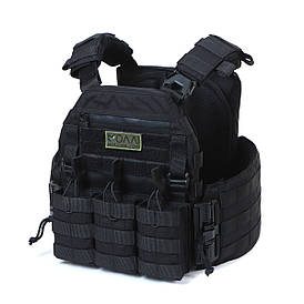 Плитоноска МІЦЬ 2.0 з функцією швидкого скидання Чорна (PLATE CARRIER) МОЛЛІ PL-022