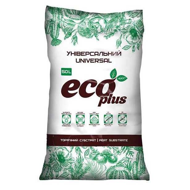 Торф&#039;яний субстрат "Універсальний" "ECO PLUS" 50л.