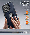Чохол Slim Leather Case для Apple iPhone 12 Pro Dark Blue, фото 3