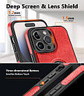 Чохол Slim Leather Case для Apple iPhone 12 Pro Red, фото 4