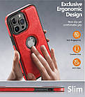 Чохол Slim Leather Case для Apple iPhone 12 Pro Red, фото 5