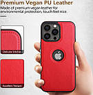 Чохол Slim Leather Case для Apple iPhone 12 Pro Red, фото 6