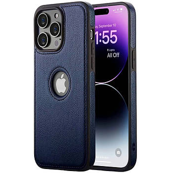 Чохол Slim Leather Case для Apple iPhone 12 Pro Dark Blue