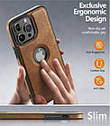 Чохол Slim Leather Case для Apple iPhone 12 Pro Brown, фото 3