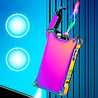 Запальничка usb 2 дуги з ліхтариком у подарунковому пакованні US-670H, фото 2