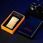 Запальничка usb 2 дуги з ліхтариком у подарунковому пакованні US-670Gold, фото 5