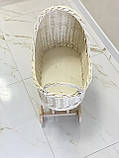 Дитяча коляска для ляльок з білої лози. Арт: 2052, фото 4