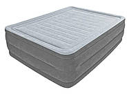 Надувне ліжко велюр із насосом 220V Intex 64418