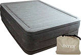 Надувне ліжко велюр із насосом 220V Intex 64418, фото 2
