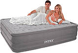 Надувне ліжко велюр із насосом 220V Intex 64418, фото 4