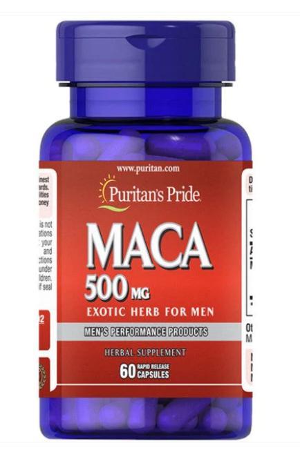 Добавка харчова Puritan's Pride Maca 500 mg 60 капсул, фото 1