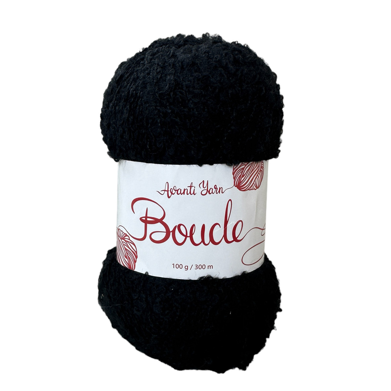 Avanti Yarn BOUCLE (Аванті Ярн Буклє) № 9900 чорний (Пряжа акрил, нитки для в'язання)