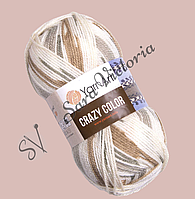 Меланжевая пряжа батик с шерстью YarnArt Crazy Color (Ярнарт Крэзи Колор ) 145