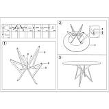 Стіл MURANO стіл білий/хром каркас д.120, фото 4
