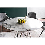 Стіл MURANO стіл білий/хром каркас д.120, фото 7