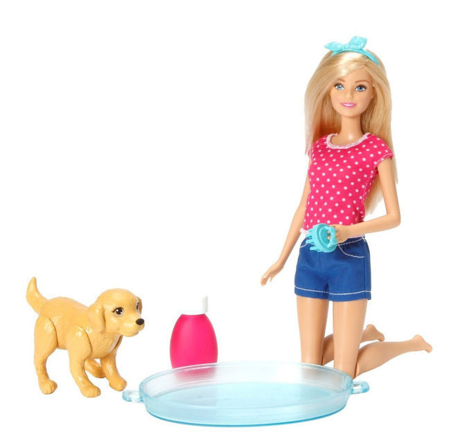 Ігровий набір лялька Barbie Веселе купання цуценя DGY83