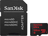 Карта пам'яті SanDisk Ultra microSDXC UHS-1 128Gb Card SDSQUNS, фото 2