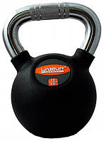 Гиря RUBBER KETTEL DUMBELL чорний Уні 12кг