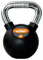 Гиря RUBBER KETTEL DUMBELL чорний Уні 16кг original Акція Знижка