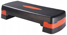Степ-платформа POWER STEP чорний/помаранчевий Уні 68х28х10-15см