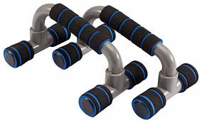 Упори для віджимання PLASTIC PUSH UP BAR чорний Уні 14.5х23.2х12-10см