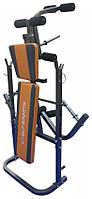 Лавка для жиму FITNESS WEIGHT BENCH Чорний/сірий/помаранчевий Уні 145x136x96см