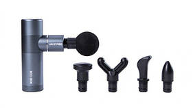 Перкусійний масажер MINI MASSAGE GUN сірий Уні 13.7x9x4.6см original Акція Знижка