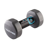 Гантель вінілова 1шт STUDIO DUMBBELL сірий Уні 4кг original Акція Знижка