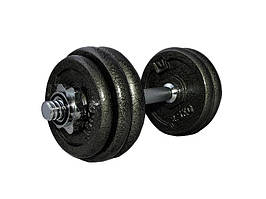 Гантель набірна 15кг 1шт DUMBELL SET чорний Уні 2-15кг original Акція Знижка
