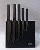 Універсальний кухонний ножовий набір Magio MG-1096 черний 6 предметів, фото 4
