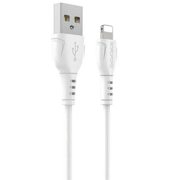 Кабель Borofone BX51 Triumph  Lightning  2.4A 1m White