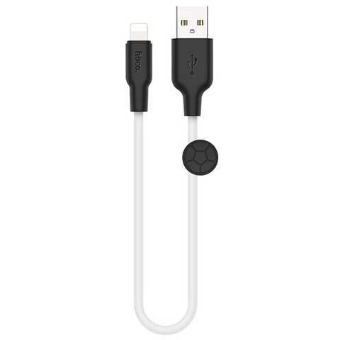 Кабель HOCO X21 Lightning 2.4 A/0.25 m чорний-білий