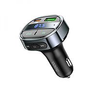 FM-модулятор Hoco E70 PD30W+QC3.0 car BT FM transmitter Type-C/USB Black