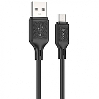 Кабель HOCO X90 Cool silicone Charging Data Cable for Micro 2.4A 1m Black