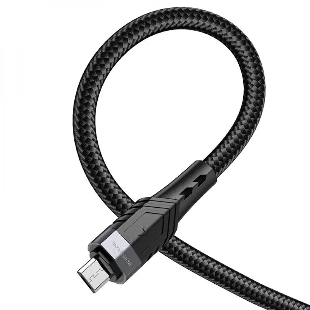 Кабель Borofone BU35 Micro Influence charging data cable 3A 1.2m Black