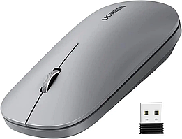 Бездротова безшумна миша UGREEN MU001 Portable Wireless Mouse Gray (90373)